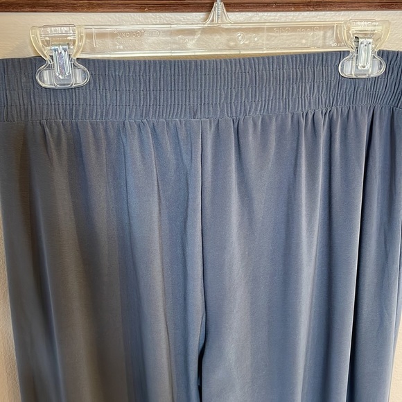 IMAN global chic gray wide leg SHORT pull on pants relaxed fit size Large short - Picture 7 of 12